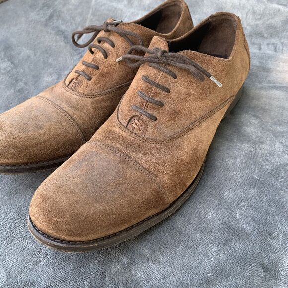 Dolce & Gabbana Nubuck Leather Ethnic Gaelic Gatsby Cap Toe Derby Oxford Sz 8.5 main image 16